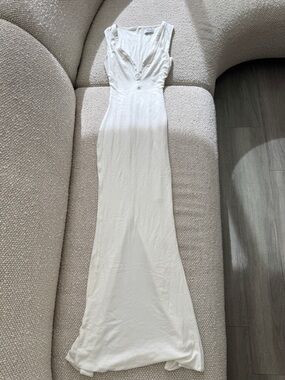 chinese dress ladies Women's Dresses Arrabel Ruffle Trim Maxi Dress Champagne XL by Selfie Leslie